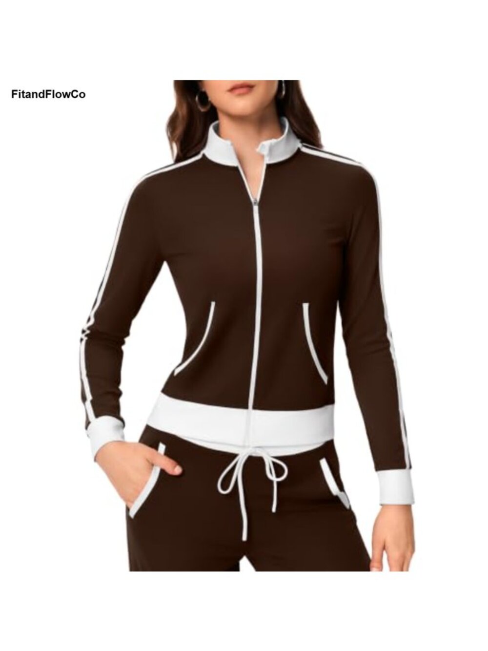 Lightweight Stretchy Full Zip Athletic Jacket Fitted Running Gym